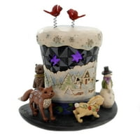 Jim Shore Top Hat Tidings Polyresin Animals Forest 4060108