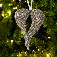 Podesite ulov za očaranje ornamentalnog korozije otporne na koroziju, oblik krilnog oblika krila izvrsna božićna privjesak za festival