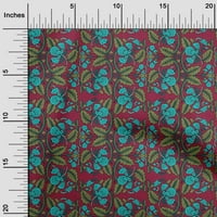 Onuone organsko pamučno pamučno od listova od tkanine i cvjetnog bloka Ispis tkanine sa širokim dvorištem