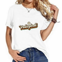Retro Odbojkaški dizajn - Odbojka Trendy Ženska grafička majica, Komforna majica kratka rukava za ljeto