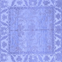 Ahgly Company Machine Persible Enoorngle Rectangle Oriental Plava Tradicionalna prostirke, 4 '6 '