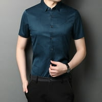 Farfi Muška društvena majica Geometrijski ispis Prozračni ljetni rever kratki rukav za posao