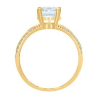 10k žuti zlatni ženski CZ CUBIC cirkonija simulirani dijamantski beskonačni prsten nakita za žene za