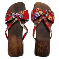 Drveni papuče začepljene sandale cipele Geta peted otvorena plaža ljetne mule japanske tuširanje kupaonica