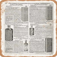 Metalni znak - Sears reprodukcija stranice kataloga sadrži patentne lijekove str. - Vintage Rusty izgled