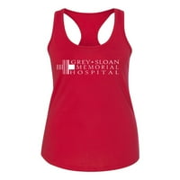 Sivi Sloan Grey's Anatomy Pop Ladies Racerback Tank top, crvena, velika