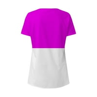 Homedles Ljetni vrhovi za žene - modna tiskana kratka majica kratkih rukava bluza labava vrhova vruća