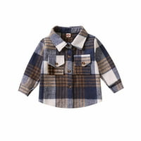 Dječji dječaci Djevojke Pleanirane plane Flannel košulja Jakna s vrućim prodajom Toddler Flannel košulja