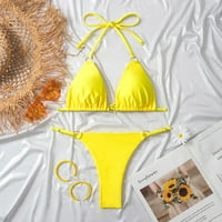Ženski remen za set bikinija za bikini bikini kupaći kostimi za žene Čvrsti dvodijelni split kupaći