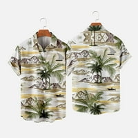 Frostluinai ušteda za čišćenje polo majica za muškarce cvjetne havajske košulje s kratkim rukavima na plaži majice