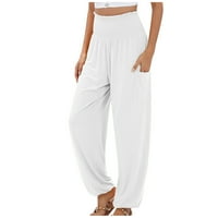 Gatrrgyp Women-ovo klirence za čišćenje veličine $, modne ženske ležerne hlače u boji ravne široke pantalone