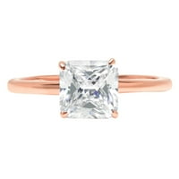 2. CT Asscher Cut originalni kultivirani dijamant SI1-si J-K 18K Rose Gold Solitaire Promise Reat Wedding