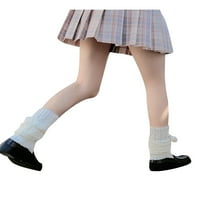 Ženska noga toplija, odrasli solidna boja rebrasti rukav rukav dugačak cijev pletene čarape za proljeće jesen zima