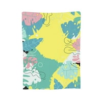 Žuti akvarelni listovi bacaju pokrivač, sredstvo protiv ilkuriranja ultra-meka mikro flis pokrivač za