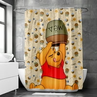 Winnie The Pooh stilska za zavjese od ispisa sa kukom Ekskluzivni ukrasni kupatilo Pribor Vodootporni Grompati za zavjese za tuširanje Kupatilo Dekor kupaonice, M-150 *