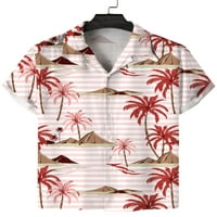 Colisha Muški Havajska za odmor Torba Twgy rever izrez Majica Loose dugme Down Bluza