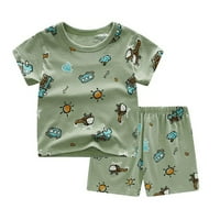 Ljetne pidžame za dječake i djevojke -Kute zaglavlje postavljaju pamučni mali toddler pjs baby odjeća