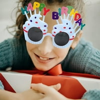 Rođendanske naočale Party naočale za odrasle djece, sretne rođendane novitetne naočale Dječje naočale za zabavu Havajski Hula Fancy prerušiti se kostim za fotografije za foto rođendanska zabava