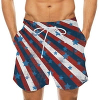 Sodopo 4. jula Muška kupaonica Trg 9 Brze suhe šorc sa mrežaste obloge, američka zastava tiskani kupaći