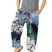 Muške modne hlače Novost grafičke hlače na plaži Labavi fit ravne pantalone za noge Elastične struke