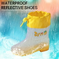 Cipele za dijete Dječje cipele Modne ravne crtane čizme mogu biti vezane ušće crtane prozirne valne kišne čizme Kids Heels