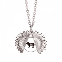 Lav crno-bijeli životinjski ogrlica od suncokreta nakita
