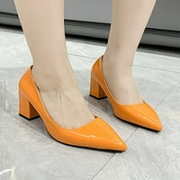Zodannijske žene pumpe klizne na haljini cipele šiljaste nožne pete Party pumpe Udobnost seksi narančasta