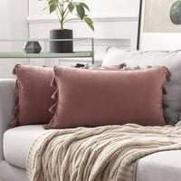 Velvet mekani odlični jastuk za bacanje sa tasselima Fringe Boho naglasak jastuka za kauč za kauč na razvlačenje