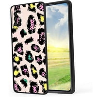 Kompatibilan sa Samsung Galaxy A 4G futrolom telefona, leopard-tisak-ružičasto-ljubičasto-plavo-zelena-slatka-estetska
