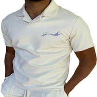 Niuer Slim Fit Polo majice za muškarce Stretch kratki rukav V izrez rever ovratnik casual solid color