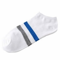 1Pair Unise udobne pruge pamučne pamučne čarape kratke čarape bijela 【Kupite dvije dobiti jednu besplatno】