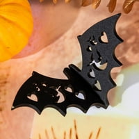 Hobeauty sablasni ukras šišmiša Halloween 3D ukras šišmiša Easy Montaže za višekratnu upotrebu za višekratnu upotrebu Crnog šišmiša za sablasan Centerment Domaći dekor od 5