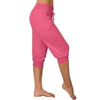 Ženska elastična struka Slack pantalone Chino ženske casual modne kratke hlače Hlače čvrste pantalone