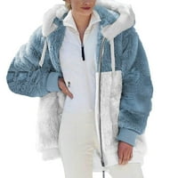 Modna ženska jakna Warm Fau kaput Zimski patentni patentniji rukav
