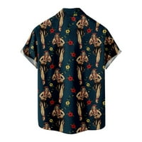 CLlios Muns's Havajske košulje Ljetna tropska grafička majica Modne majice kratkih rukava dolje Aloha košulja Vrh za odmor na plaži