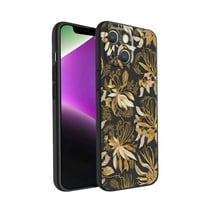 Botanički-zlatni-cvjetni telefon, deginirani za iPhone plus kućište za muškarce žene, fleksibilan silikonski