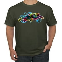 Divlji bobby, šarena morska kornjača plivanje Ljubav životinja Muška grafička majica, vojna zelena, 3xl