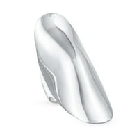 Sterling srebrni moderni umjetnički jedinstveni oklopni prsten
