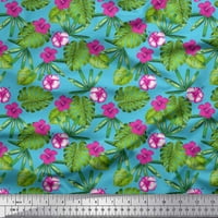 Soimoi pamučni dres tkanine cvjetni i ostavlja tropsko dekor tkanina tiskano dvorište široko