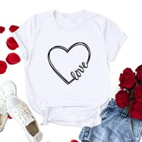 Muške modne majice koje odgovaraju parovima Mens bluza Valentinovo kratki rukav Ljubav Love Print Tops