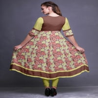 Bimba A Line Indian Kurti je tiskao Anarkali za žene Tunic Etnic Kurti