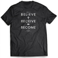 Pure Fli Entertainment TEE majica-Outreach vjerujte da je primanje postajate s križem, srednjem, crnom