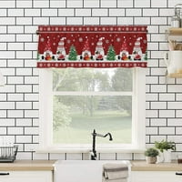 Gomelly Valance Božićne zavjese šipke Pocket prozor zavjesa luksuzni zavjese kratki poluista kuhinja