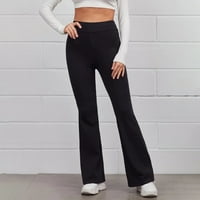 Puntoco Womens Cleance yoga hlače, ženski vitki visoki elastični struk čvrste boje Sportske sportske