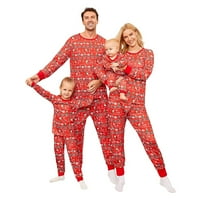 Božićna porodica koja odgovara pidžamama set dugih rukava Top tee hlače PJS setovi za odmor Xmas Jammies Dječji parovi za spavanje