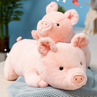 Pontos svinja plišana lutka lijepa 3D oči ružičasta piggy pljushie super mekana punjena životinjska lutka pratnja umirujuća spavaća soba za spavanje jastuk za spavanje