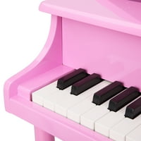 Drvene igračke Bayhto: 30-ključ dječji drveni klavir četiri metra sa muzičkim stalak, mehanički kvalitet zvuka, ružičasta