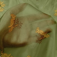 Onuone svilena tabby tkanina blok za ptice otisnuta tkanina