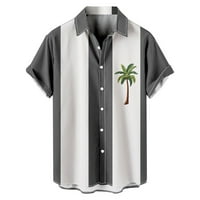 Muška košulja Ležerne prilike Slim Fit Loose Revel Print Short rukav gumb Port Style Cvjetna pješčana plaža Havajiiji Ljetne majice za muškarce