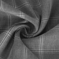 Žene Elegantne tweed blazer plaćeni radni ured jakna Blazer Slim Fit Button Dwon Rever Blazers Otvoreno